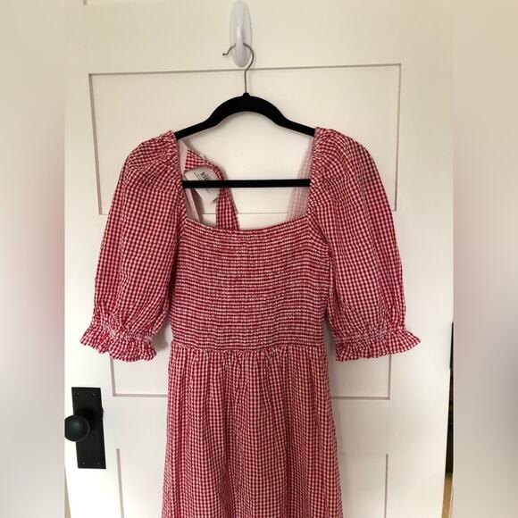 NWT Red Plaid Midi Dress - Picture 8 of 13